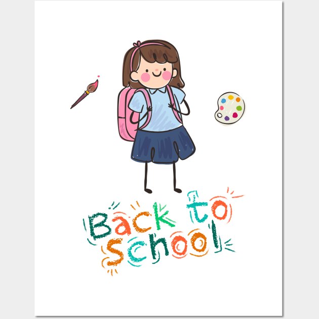 Welcome Back to School T Shirt - Tee for Teachers & Students Wall Art by Trendy_Designs